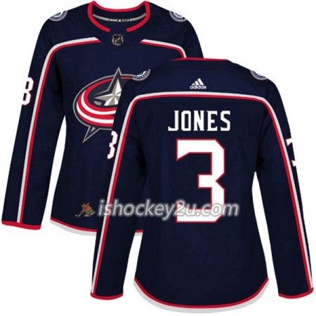 Dame NHL Columbus Blue Jackets Trøje Seth Jones 3 Adidas 2017-2018 Marine Blå Authentic